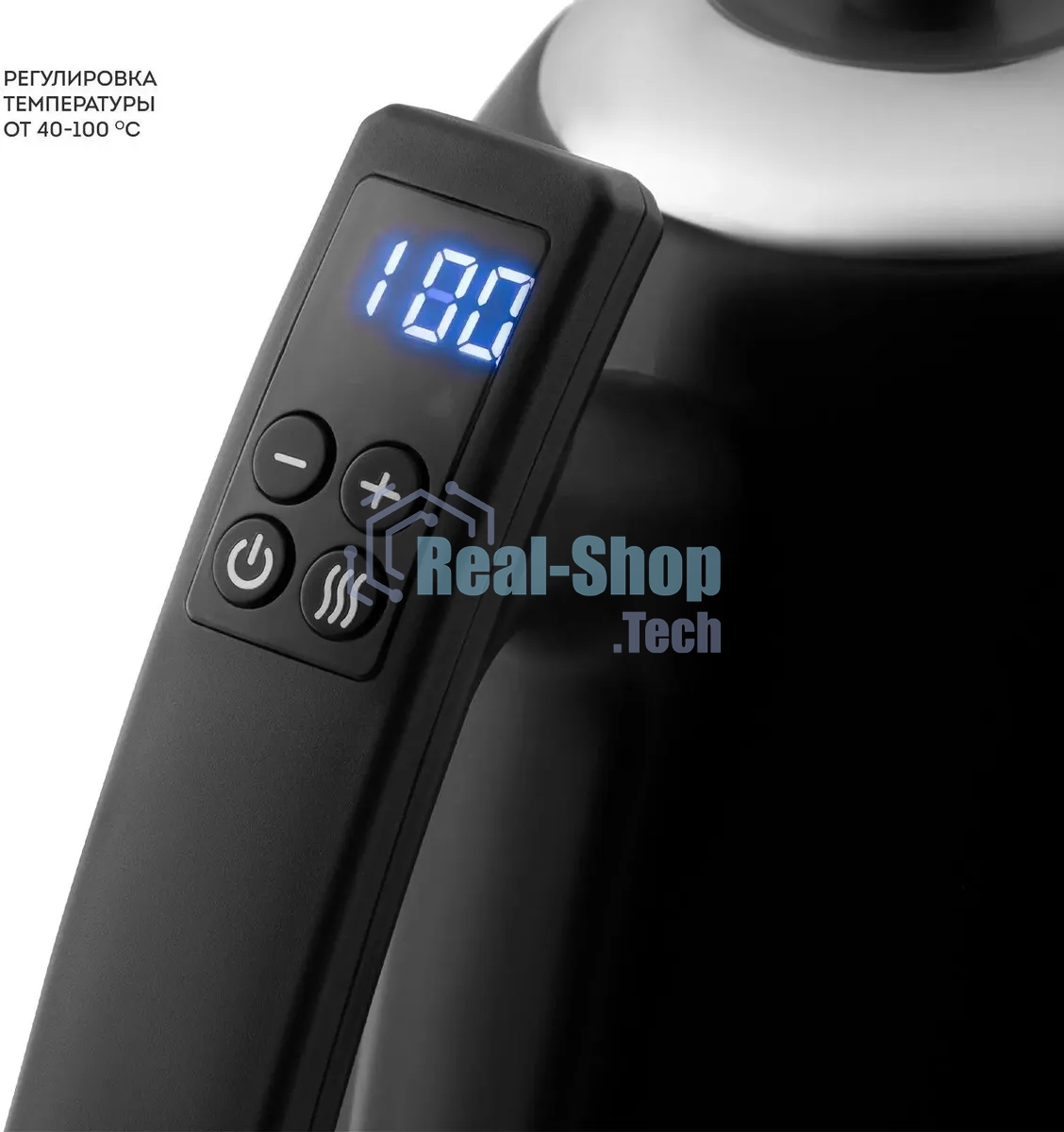 Чайник электрический Galaxy Line GL 0343, черный нефрит, металл, 2200 Вт, 1,7 л