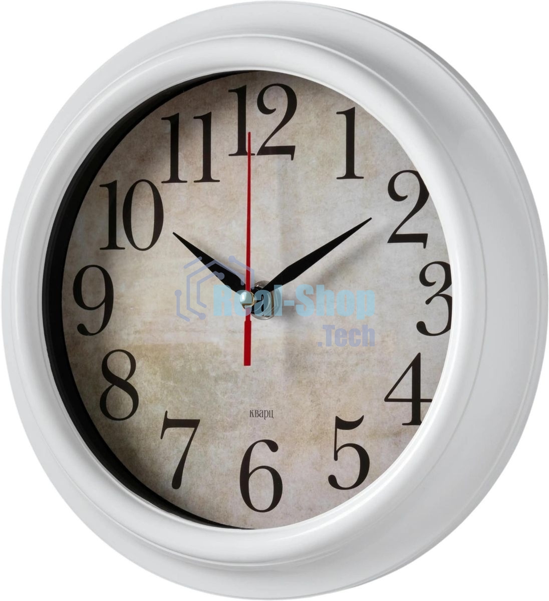 Часы настенные аналоговые Бюрократ WALLC-R80P D21 см белый