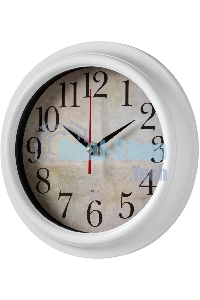 Часы настенные аналоговые Бюрократ WALLC-R80P D21 см белый
