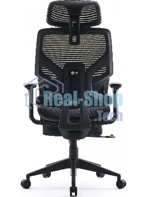 Кресло Cactus CS-CHR-MC01-LGNBK салатовый, сетка, подголовник, подставка для ног