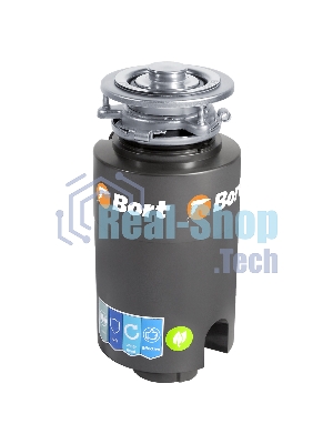 Измельчитель пищевых отходов Bort TITAN 4000 390 Вт; 4,2 кг/мин; 2800 об/мин; 1200 мл; Металл ; набор аксессуаров 4 шт [91275769] 91275769