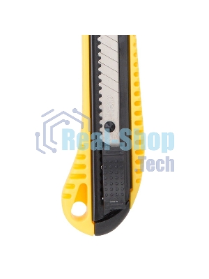 Технический нож Deli DL003 18мм SK5. 2-ступенчатое лезвие. Ударопрочный корпус. Кнопка автоматической блокировки.