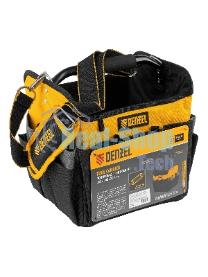 Переноска для инструмента Denzel 260х240х300 мм, 22 кармана, наплечный ремень