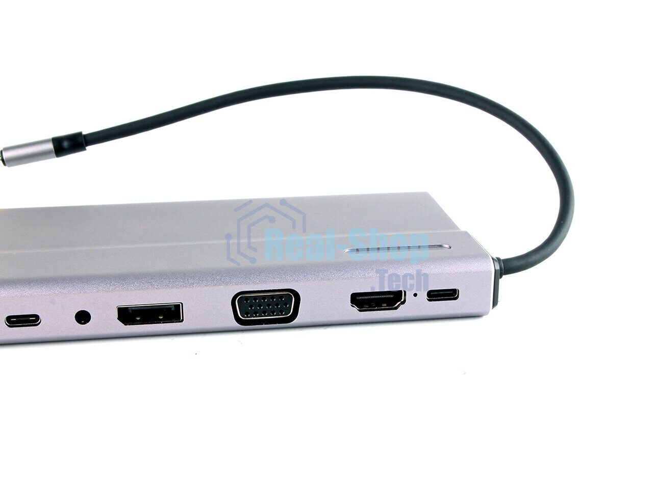 Адаптер VCOM TypeC -->3*USB3.0+2*USB2.0+VGA+RJ45+SD+TF+AUD+HDMI+DP+2*USB3.1 Data+PD