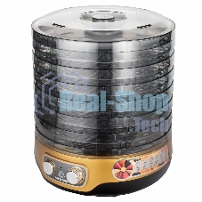 Сушилка для овощей Мастерица EFD-3070 черно-золотистый 7 тонированных поддонов+2 поддона для пастилы в подарок