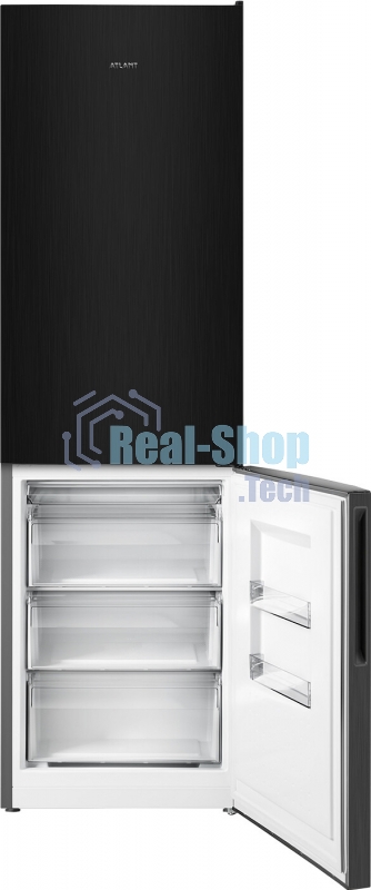 Холодильник Atlant ХМ-4624-151 черный металлик двухкамерный 228/119л морозилка снизу