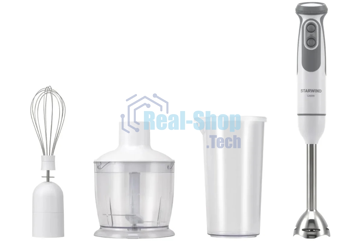 Блендер погружной Starwind SBP3242 1200Вт белый/серый