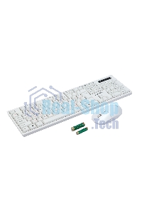 Комплект беспроводной клавиатура+мышь Gembird KBS-6000-W, 104кл+4кн, 12Fn, 800-1600 DPI, радиоканал, белый