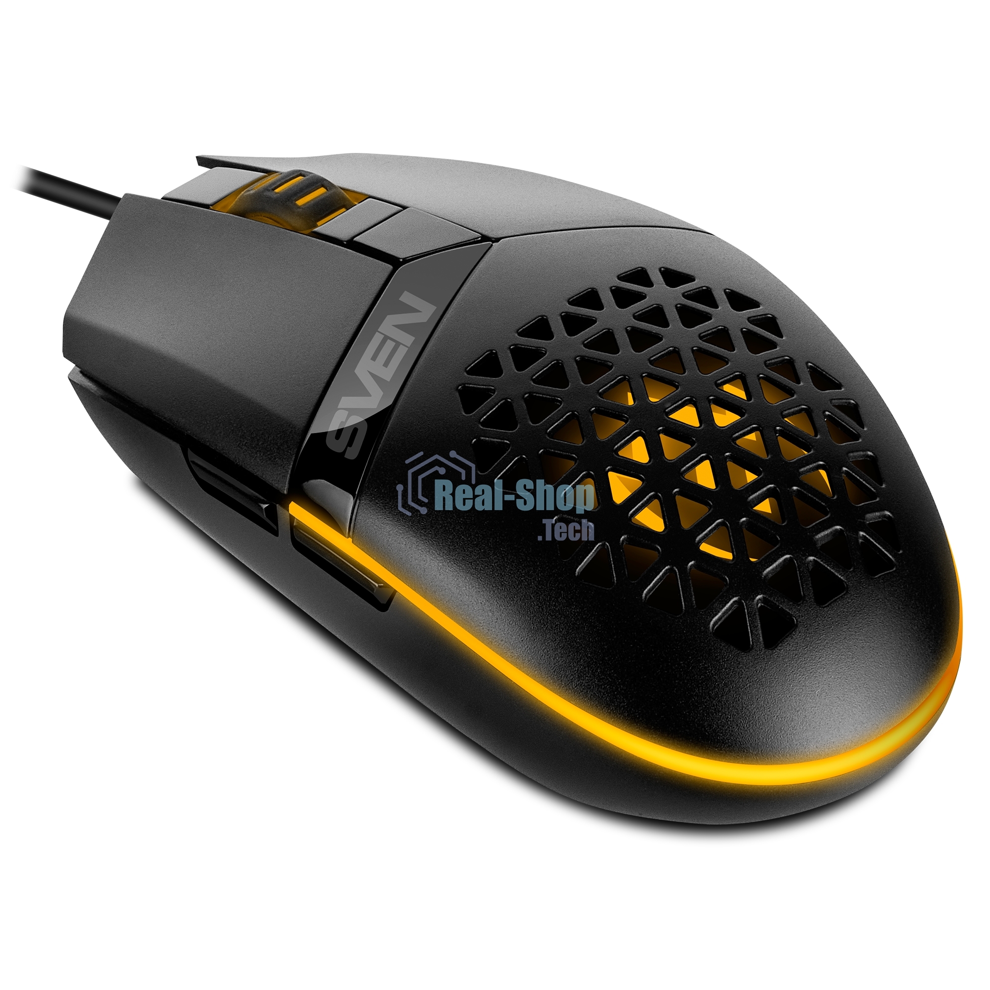 Мышь проводная SVEN RX-G735 черный, 4000 dpi, USB, кнопки - 6