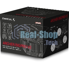 Кулер для процессора DEEPCOOL ARCHER BIGPRO V2 черный/синий, 120 мм, алюминий/медь, 2000 об/мин, 29.7 дБ, 4 pin, 125 Вт, 70 мм