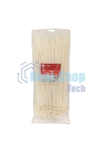 Хомут кабельный 7.2х300 нейл. бел. (уп.100 шт) EKF plc-c-7.2x300