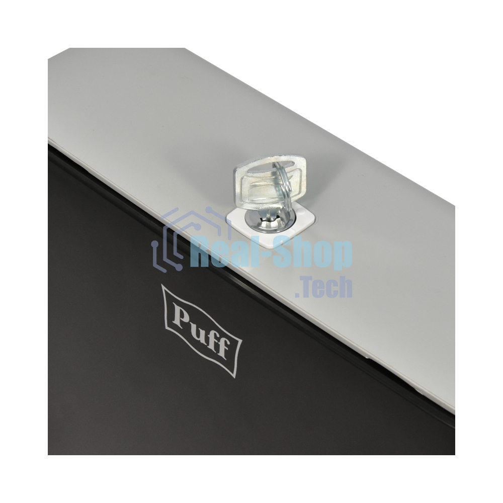 Диспенсер бумажных полотенец Puff-5145Bl черный, с замком, ABS-пластик