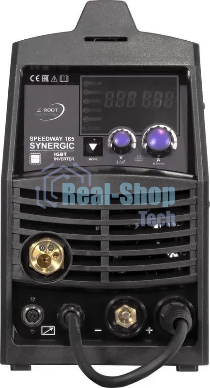 Сварочный полуавтомат Aurora SPEEDWAY 165 SYNERGIC инвертор TIG/МIG/МAG/MMA/FCAW, 6.2 кВт