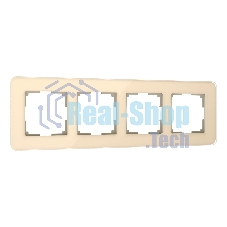 Рамка на 4 поста WERKEL Elite (айвори, стекло) W0042443