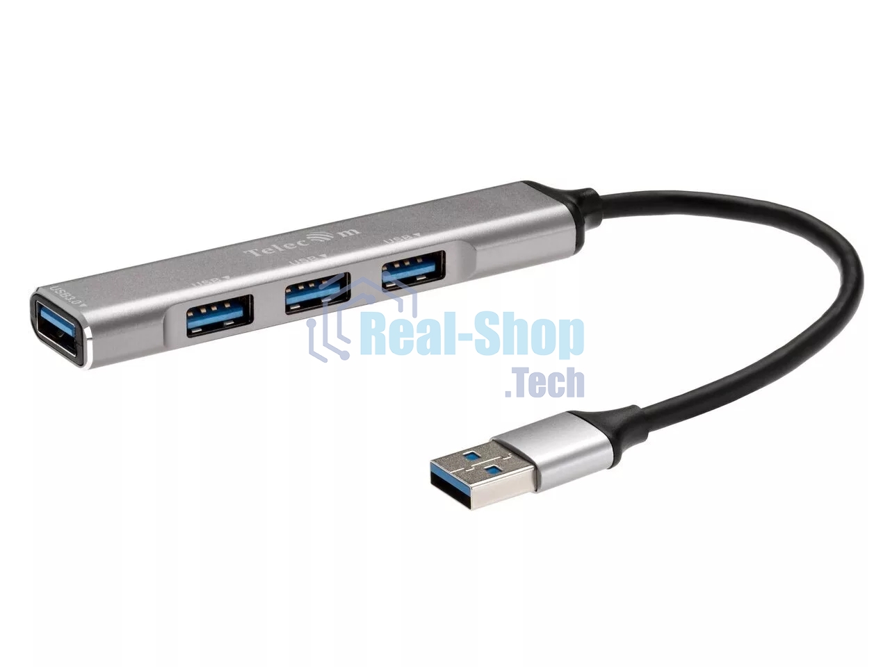 Переходник USB 3.0 -->USB3.0+3 USB2.0, Aluminum Shell, 0.2м Telecom TA308U