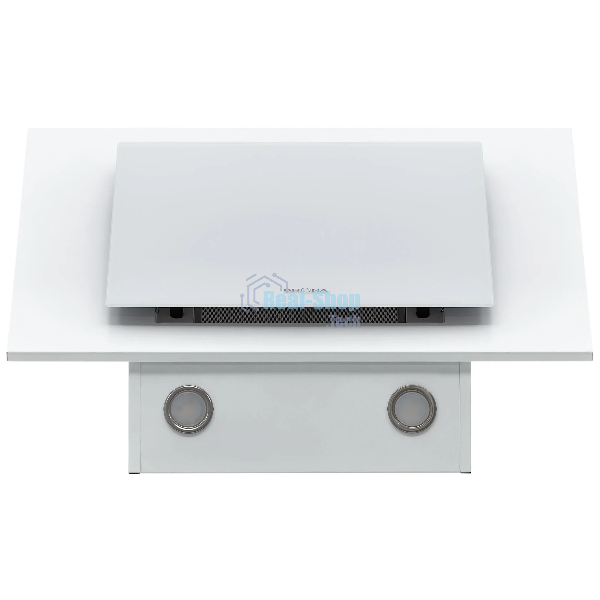 Вытяжка наклонная KRONA Vierkant 600 белый PB белый, 60 см, 890 куб. м/ч, 68 дБ