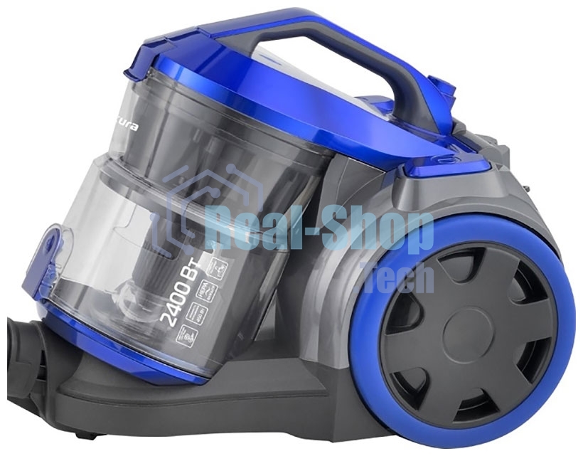 Пылесос Sakura SA-8315BL синий/черный, 450/2400 Вт, уборка сухая, пылесборник контейнер, 2 л