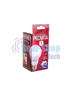 Лампа светодиодная Ресанта LL-R-A60-13W-230-4K-E27 груша, 13 Вт, нейтр., Е27