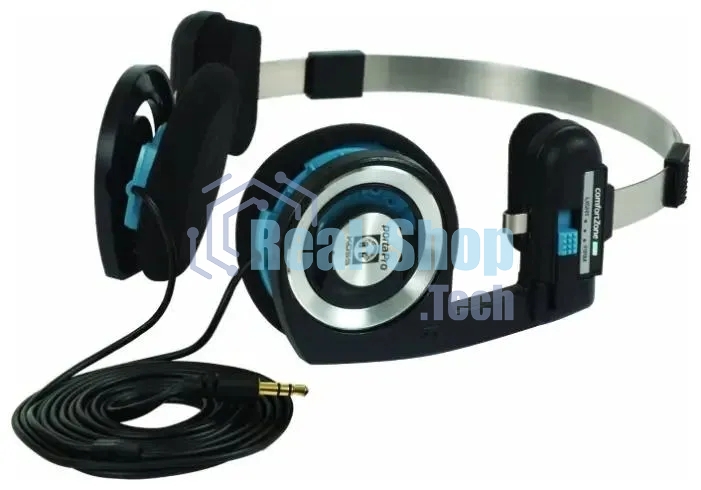 Проводные наушники KOSS Porta Pro Classic черный/голубой, накладные, проводной, складная конструкция