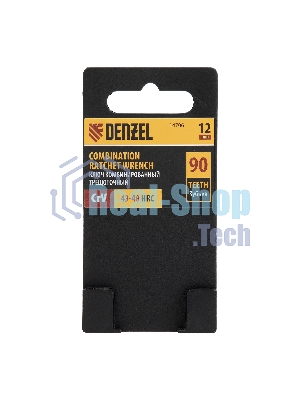 Ключ комбинированный трещоточный Denzel 12 мм, CrV, матовый хром