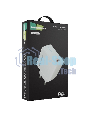 Сетевое зарядное устройство MORE CHOICE (4610196408632) NC60 1USB-C 3.0A PD 20W быстрая зарядка белый