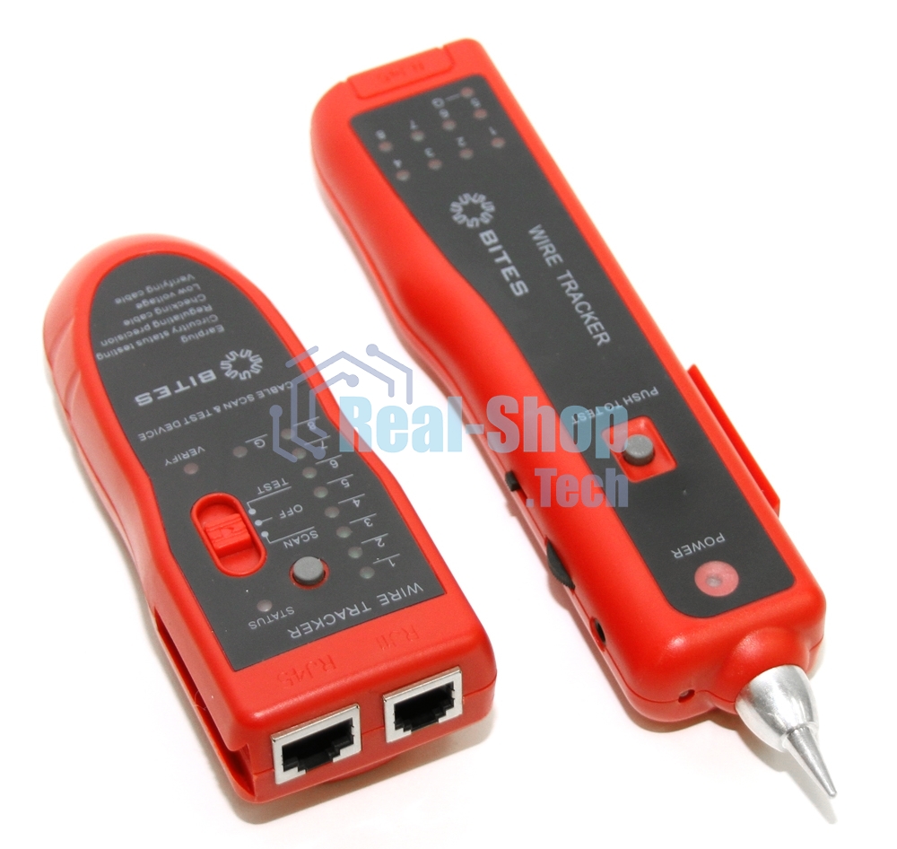 Тестер-трассоискатель кабеля 5bites LY-CT025 для RJ45/11/12, генератор тонального сигнала