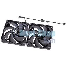 Комплект вентиляторов для корпуса Thermaltake CT120 (2 шт.) черный, 120 мм, 2000 об/мин, 25.8 дБ, 4 pin