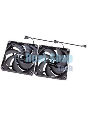 Комплект вентиляторов для корпуса Thermaltake CT120 (2 шт.) черный, 120 мм, 2000 об/мин, 25.8 дБ, 4 pin