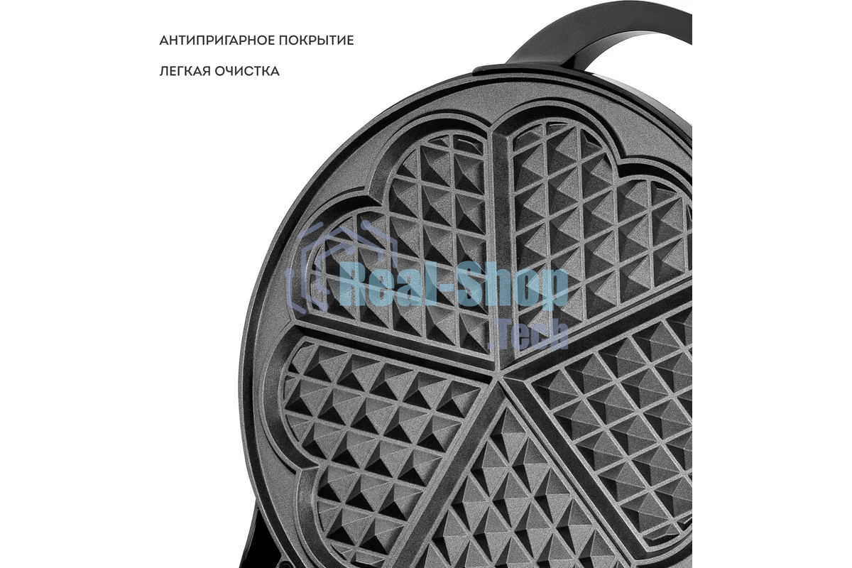 Вафельница Galaxy Line GL 2987, черный с серебристым, с несъемными пластинами, 1200 Вт