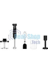 Блендер погружной Willmark WHB-1155BS(soft touch,стак.600мл.,венчик, нас.пюре,измельч, черный 1000W)