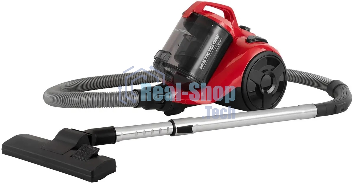 Пылесос Starwind SCV2550 красный, 400/2500 Вт, уборка сухая, пылесборник контейнер, 3 л