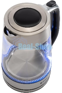 Чайник электрический Vitek VT-1184 1.7л. 2200Вт серебристый корпус: стекло/металл