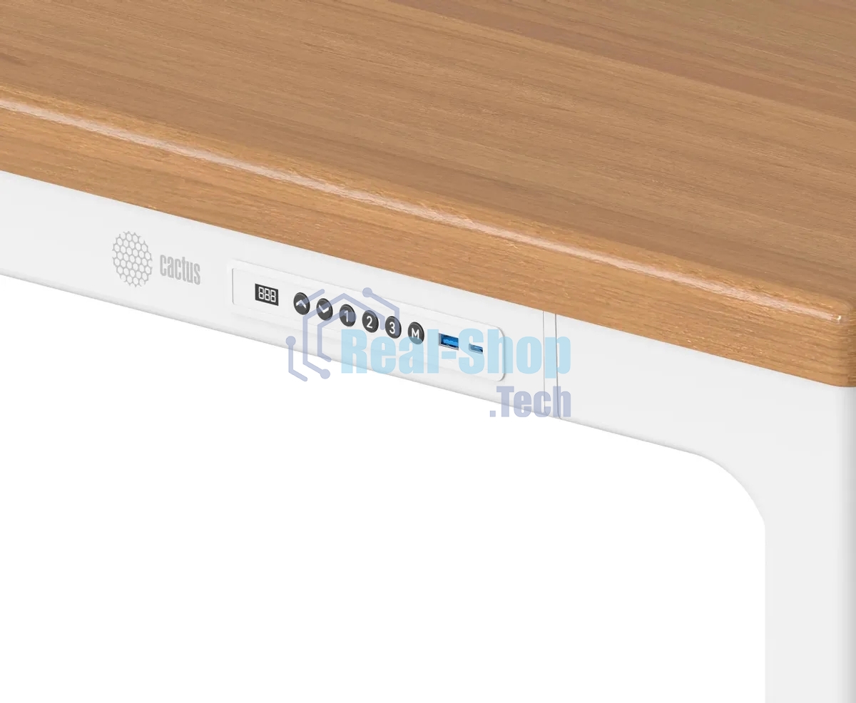 Стол компьютерный Cactus CS-ET-WWD столешница МДФ, белый дуб молочный каркас белый