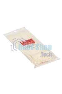 Хомут кабельный 7.2х300 нейл. бел. (уп.100 шт) EKF plc-c-7.2x300