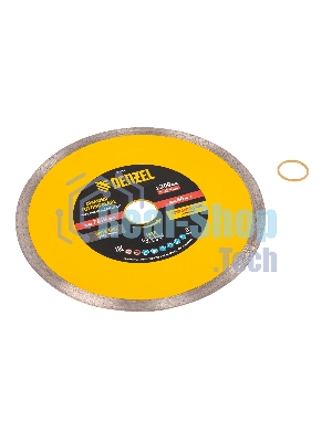 Диск алмазный сплошной Denzel супертонкий, 200 х 25,4 мм, горячее прессование, мокрое резание