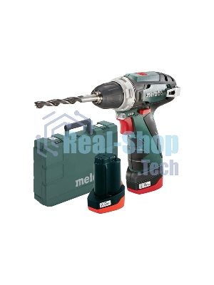 Дрель-шуруповерт Metabo PowerMaxx BS 600080500, 12 В, 2 Ач, 34 Нм, щеточный