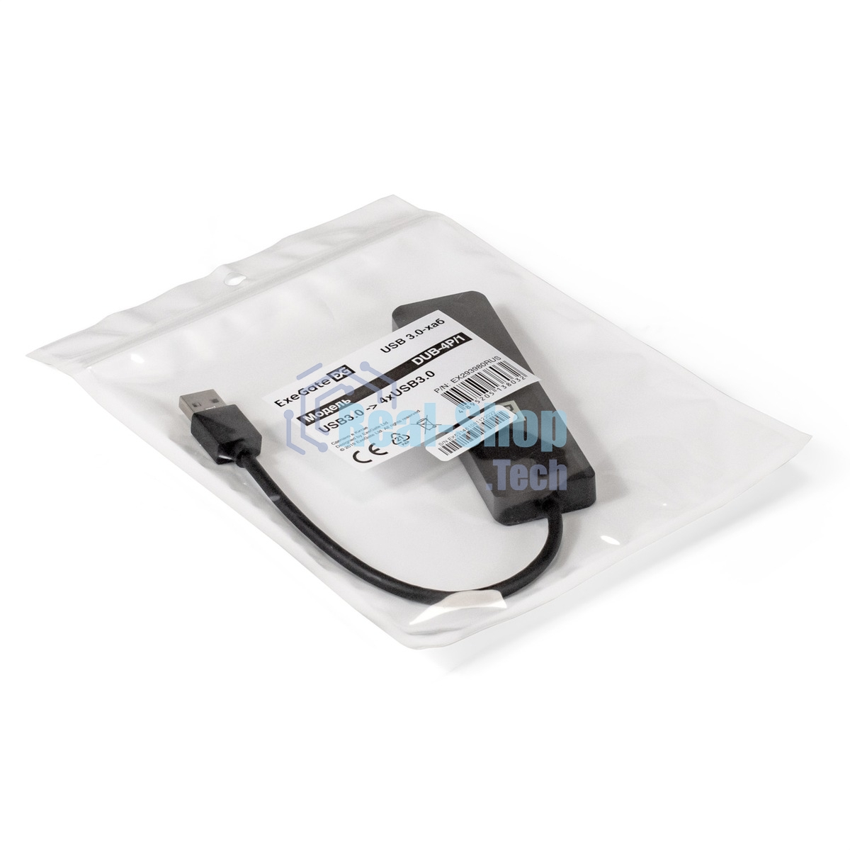 USB-концентратор ExeGate DUB-4P/1, USB 3.0, USB, USB Type-C