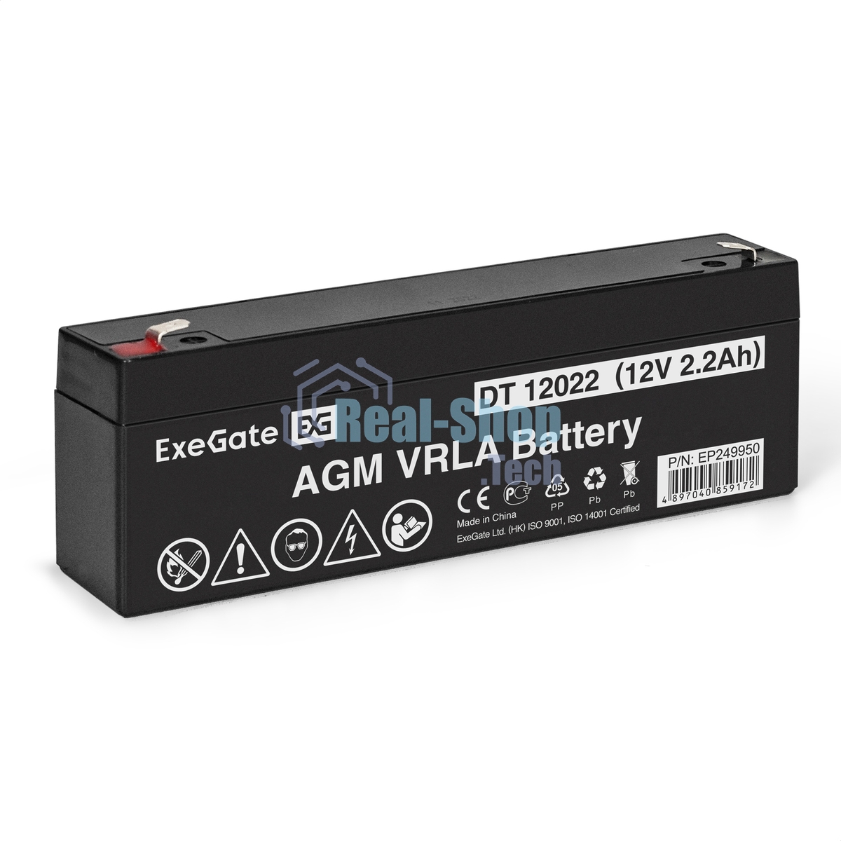 Батарея для ИБП ExeGate Power EP249950RUS DT 12022/EXG12022 (12V 2.2Ah) клеммы F1