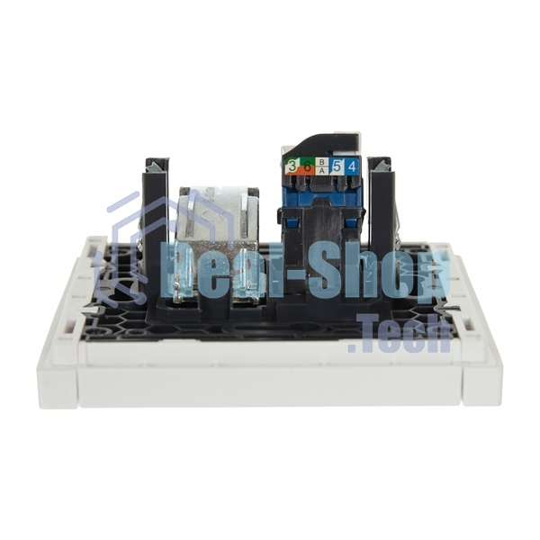 Розетка двойная TV+RJ45 кат.6 IEK FORTE&PIANO FP237 белый