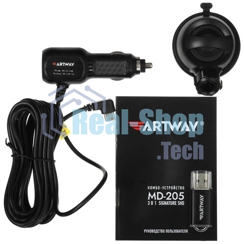 Видеорегистратор Artway Combo MD-205, 2304x1296, 2.4
