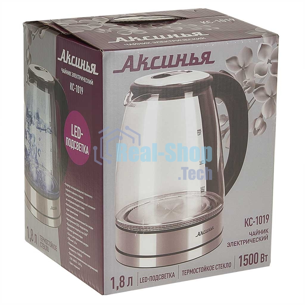 Чайник электрический АКСИНЬЯ КС-1019 черный