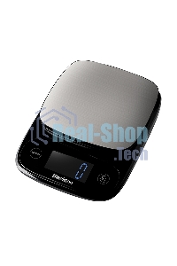 Весы кухонные Blackton Bt KS112 Black, тип управления: сенсорное, дисплей LCD, количество высокочувствительных датчиков: 1, выбор единиц измерения: грамм, килограмм, фунт:унция, миллилитр (молоко, вода), жидкая унция, унция, интервал измерения: 1 г, макси