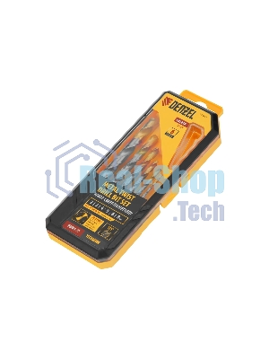 Набор сверл по металлу Denzel 2-8мм, Р6М5-TiN, Golden Tip, 6 шт 723000