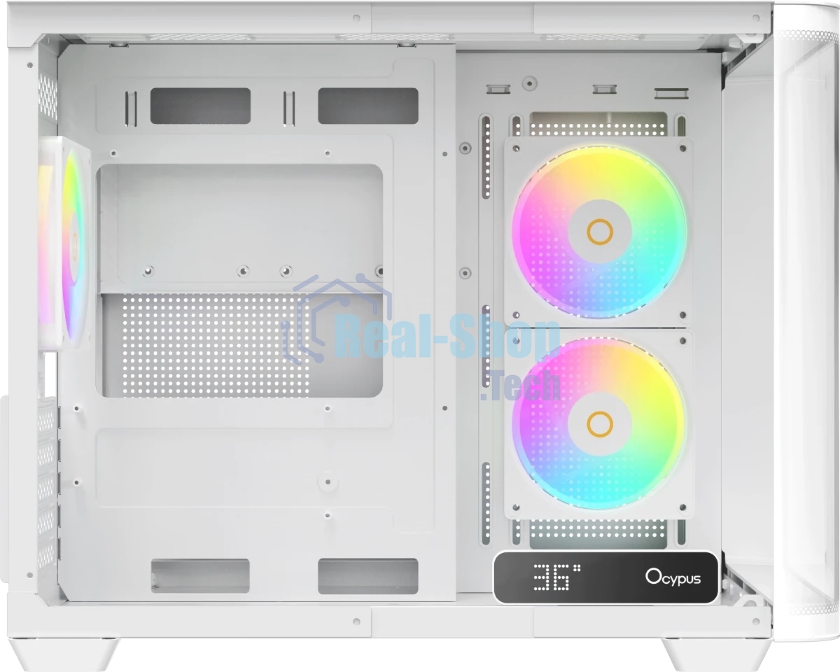 Компьютерный корпус Ocypus Iota C50 WH Curve ARGB Digital (Iota-C50-WHD300CD-GL)