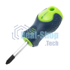 Отвертка Сибртех PH2 х 38 мм, CrV, двухкомпонентная рукоятка