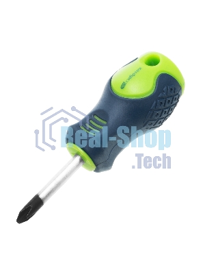 Отвертка Сибртех PH2 х 38 мм, CrV, двухкомпонентная рукоятка