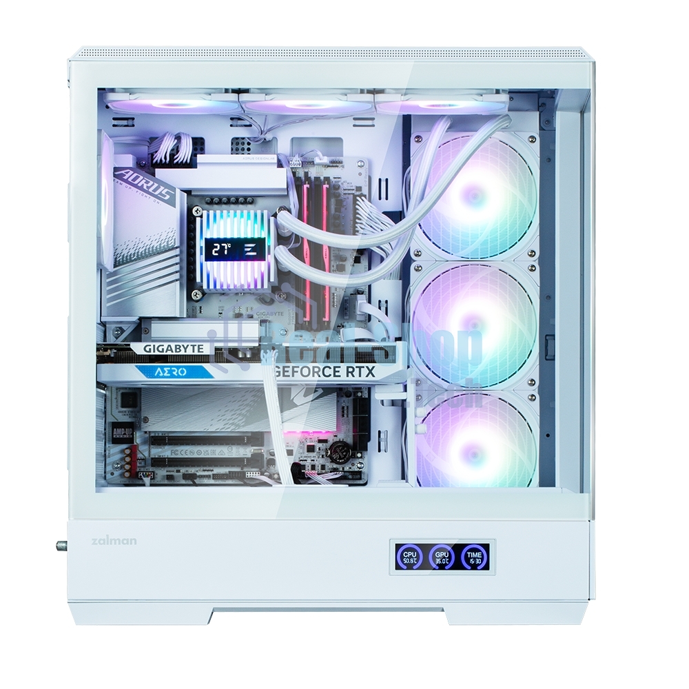 Компьютерный корпус ZALMAN P50 DS, ATX, WHITE, WINDOW, 2x3.5