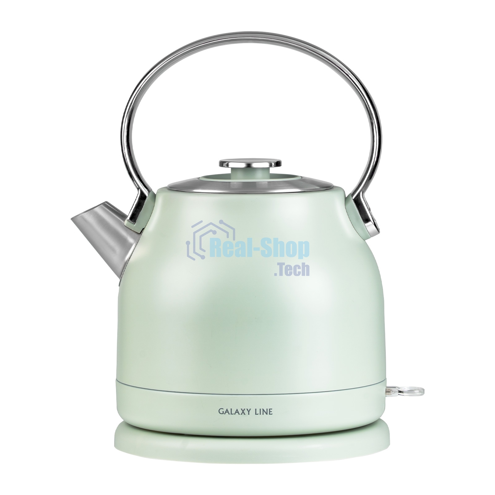 Чайник электрический Galaxy Line GL 0333, мятный, металл, 2200 Вт, 1,5 л