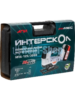 Лобзик электрический Интерскол МПА-125/36ВЭ 3000ходов/мин от аккумулятора (кейс в комплекте)