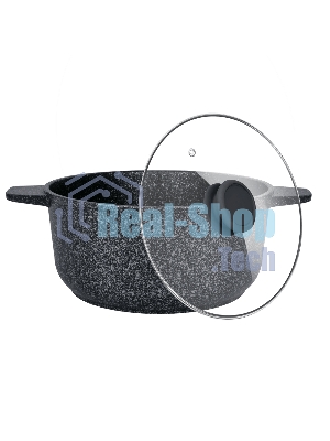 Кастрюля Maunfeld GRETA MF24GRTT01CR из литого алюминия со стеклянной крышкой, 24 см, 4 л